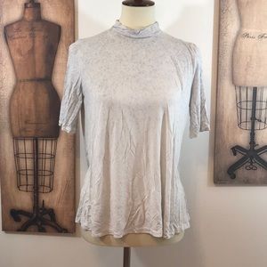 Heathered White Shirt with cute backing Soft &Sexy